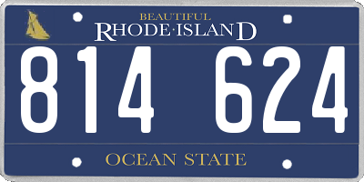 RI license plate 814624