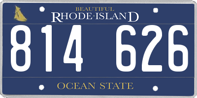RI license plate 814626