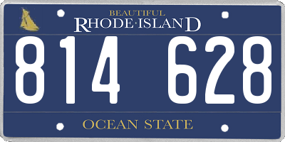 RI license plate 814628