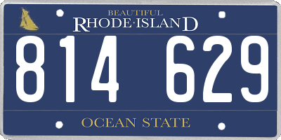 RI license plate 814629