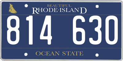RI license plate 814630
