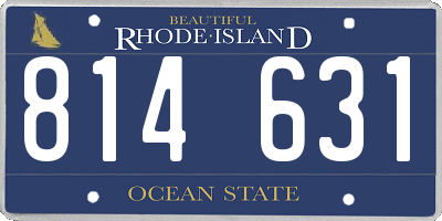 RI license plate 814631