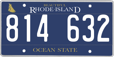 RI license plate 814632