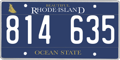 RI license plate 814635