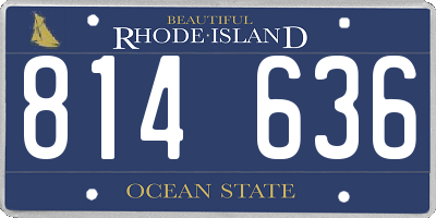 RI license plate 814636