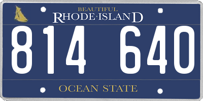 RI license plate 814640