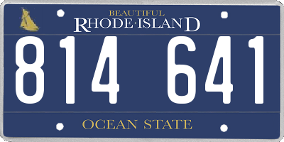 RI license plate 814641