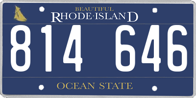 RI license plate 814646