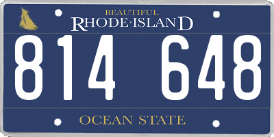 RI license plate 814648