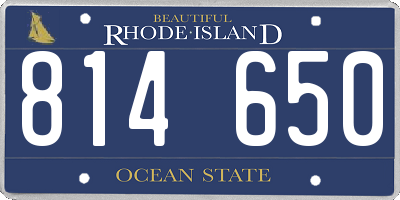 RI license plate 814650