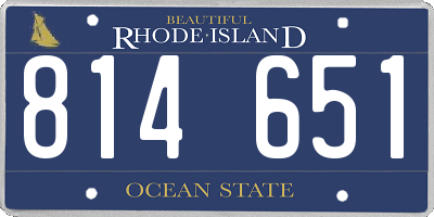 RI license plate 814651