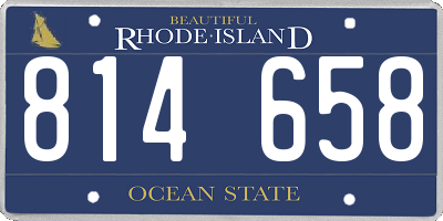 RI license plate 814658