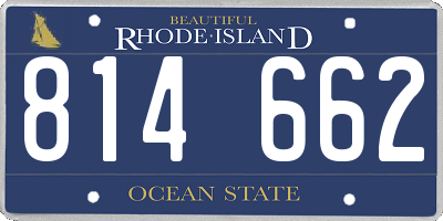RI license plate 814662