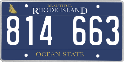 RI license plate 814663