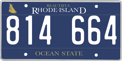 RI license plate 814664