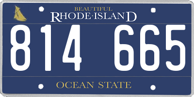 RI license plate 814665