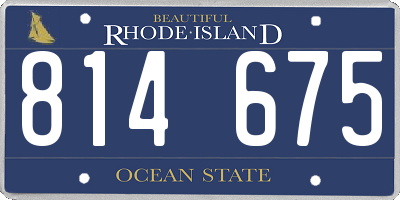 RI license plate 814675