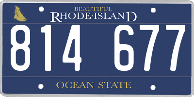 RI license plate 814677