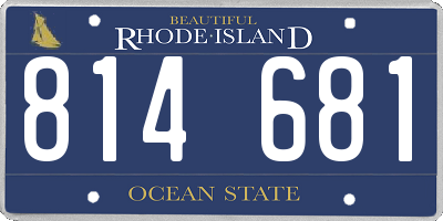 RI license plate 814681
