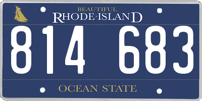 RI license plate 814683