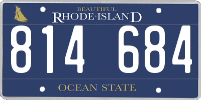 RI license plate 814684