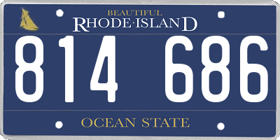 RI license plate 814686