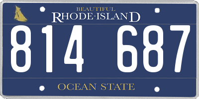 RI license plate 814687