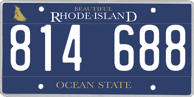 RI license plate 814688