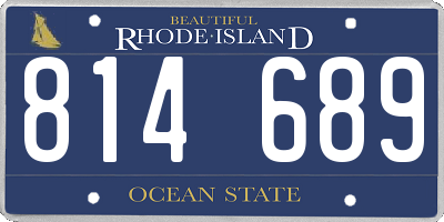 RI license plate 814689