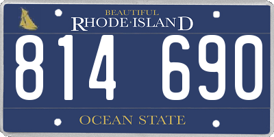 RI license plate 814690