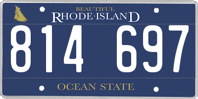 RI license plate 814697