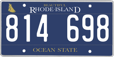 RI license plate 814698