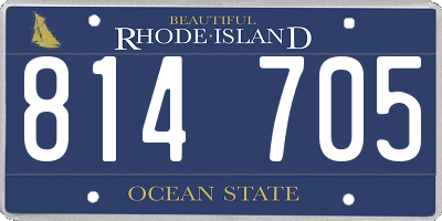RI license plate 814705