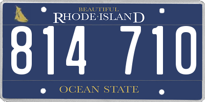RI license plate 814710