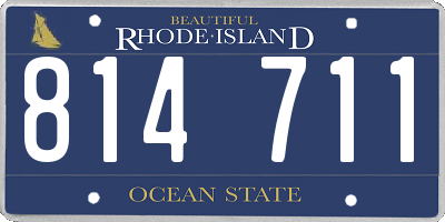 RI license plate 814711