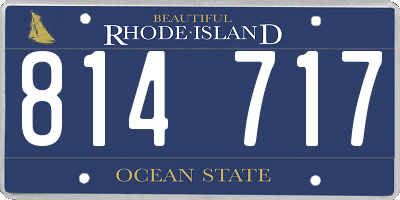RI license plate 814717
