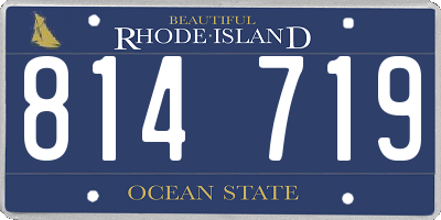 RI license plate 814719