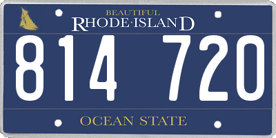 RI license plate 814720