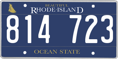 RI license plate 814723