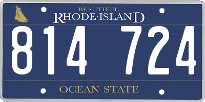 RI license plate 814724