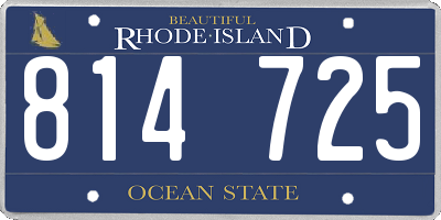 RI license plate 814725