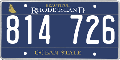 RI license plate 814726