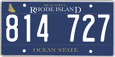 RI license plate 814727