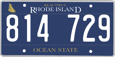 RI license plate 814729