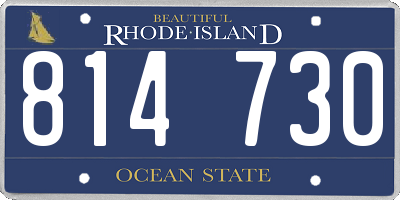 RI license plate 814730