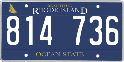 RI license plate 814736