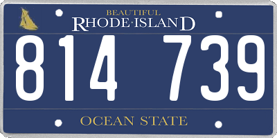 RI license plate 814739