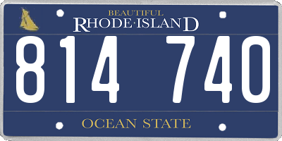RI license plate 814740