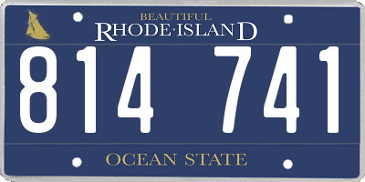 RI license plate 814741