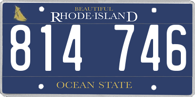RI license plate 814746